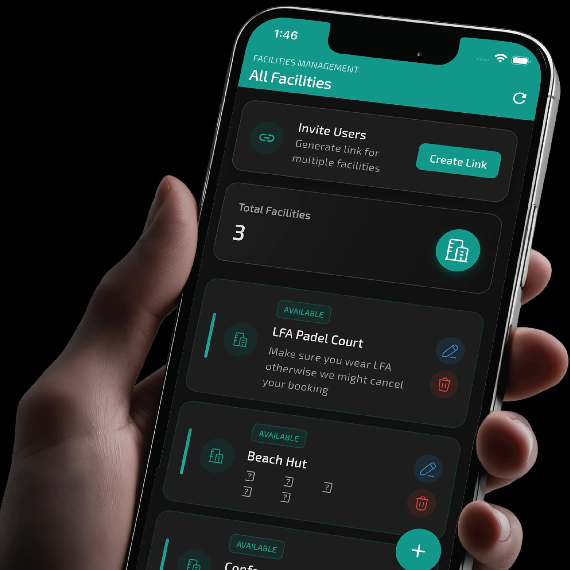 Create facility in Bookable
