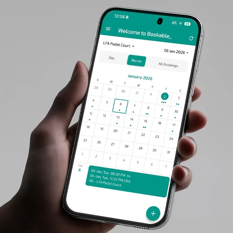 Admin Dashboard — Bookable app